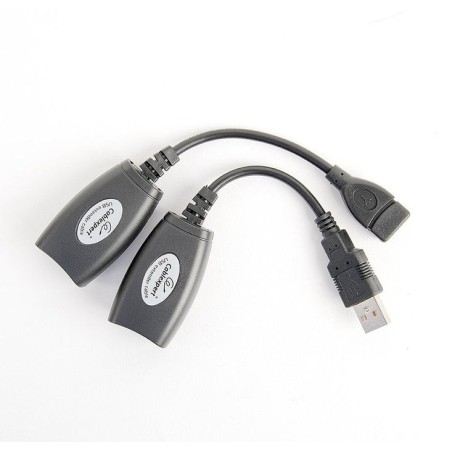 Gembird cable conversor usb a rj45 x2und (alargo) para cable de red hasta 30m negro