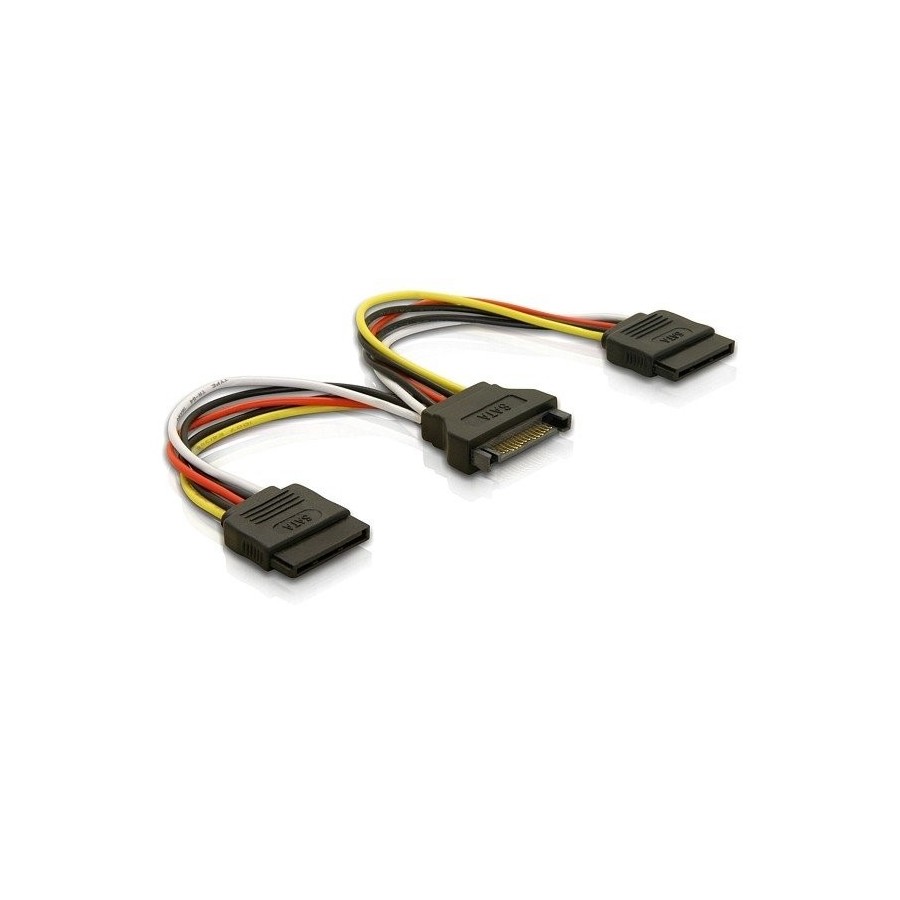 Delock cable alimentacion bifurcador sata(m) a 2 sata(h)