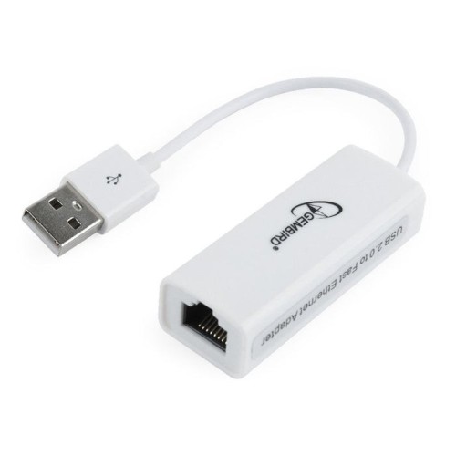 Gembird tarjeta de red usb a rj45 ethernet 100mbit/s 0.10m blanco