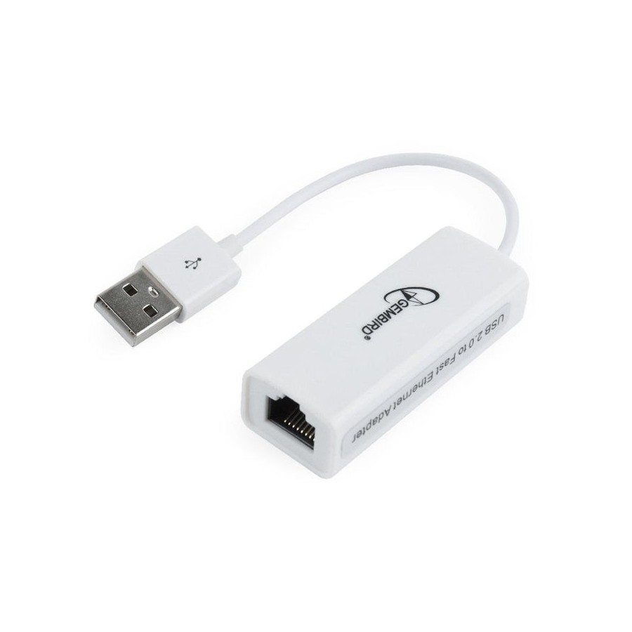 Gembird tarjeta de red usb a rj45 ethernet 100mbit/s 0.10m blanco