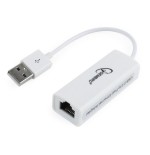 Gembird tarjeta de red usb a rj45 ethernet 100mbit/s 0.10m blanco