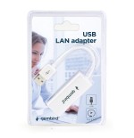 Gembird tarjeta de red usb a rj45 ethernet 100mbit/s 0.10m blanco