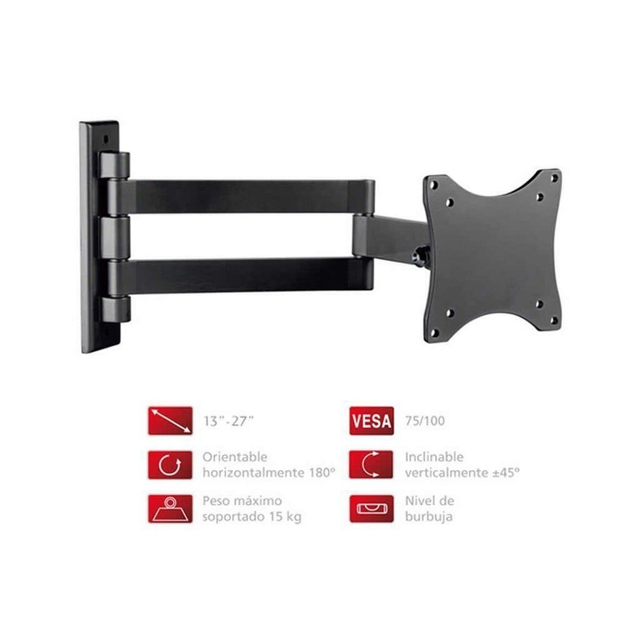 Soporte de pared orientable inclinable fonestar stv-648n para tv de 13-27' hasta 15kg