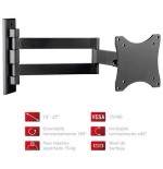Soporte de pared orientable inclinable fonestar stv-648n para tv de 13-27' hasta 15kg