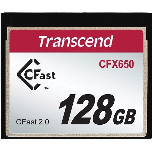 Transcend cfx650 cfast 2.0 128gb card r510mb/s mlc