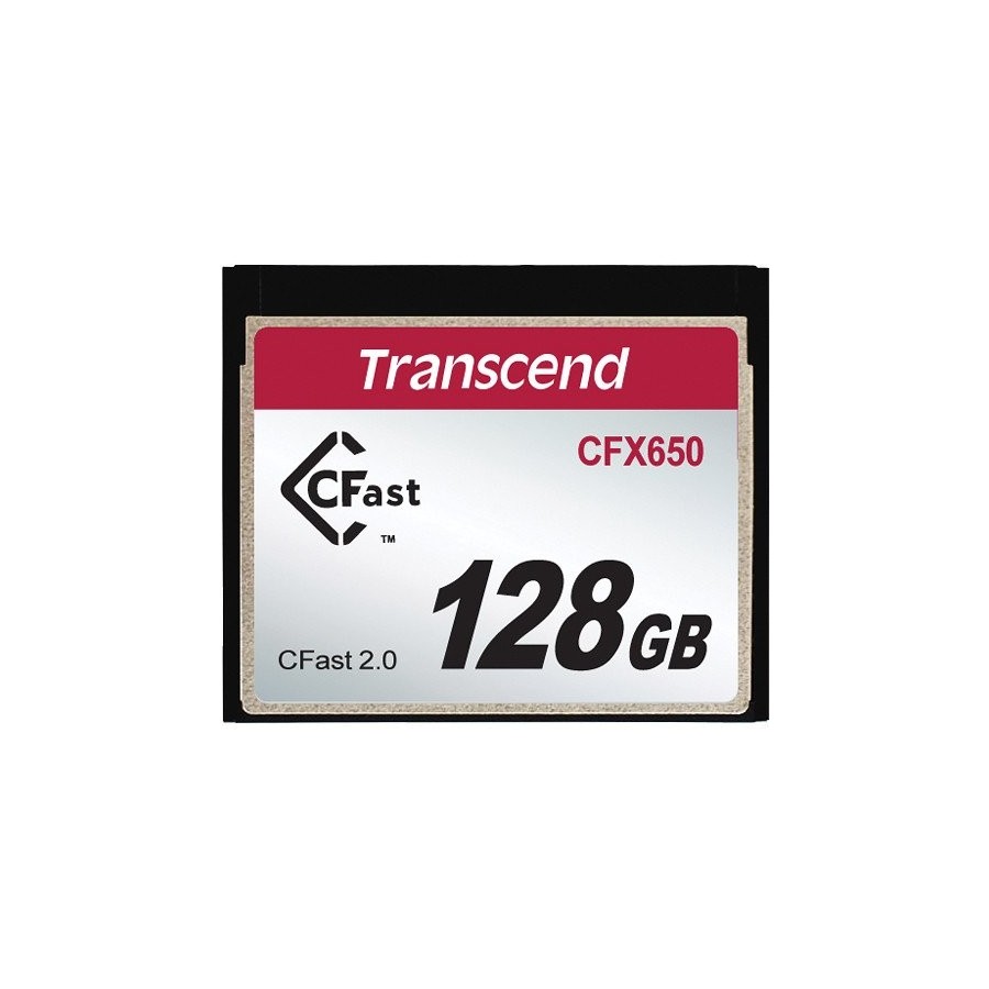 Transcend cfx650 cfast 2.0 128gb card r510mb/s mlc