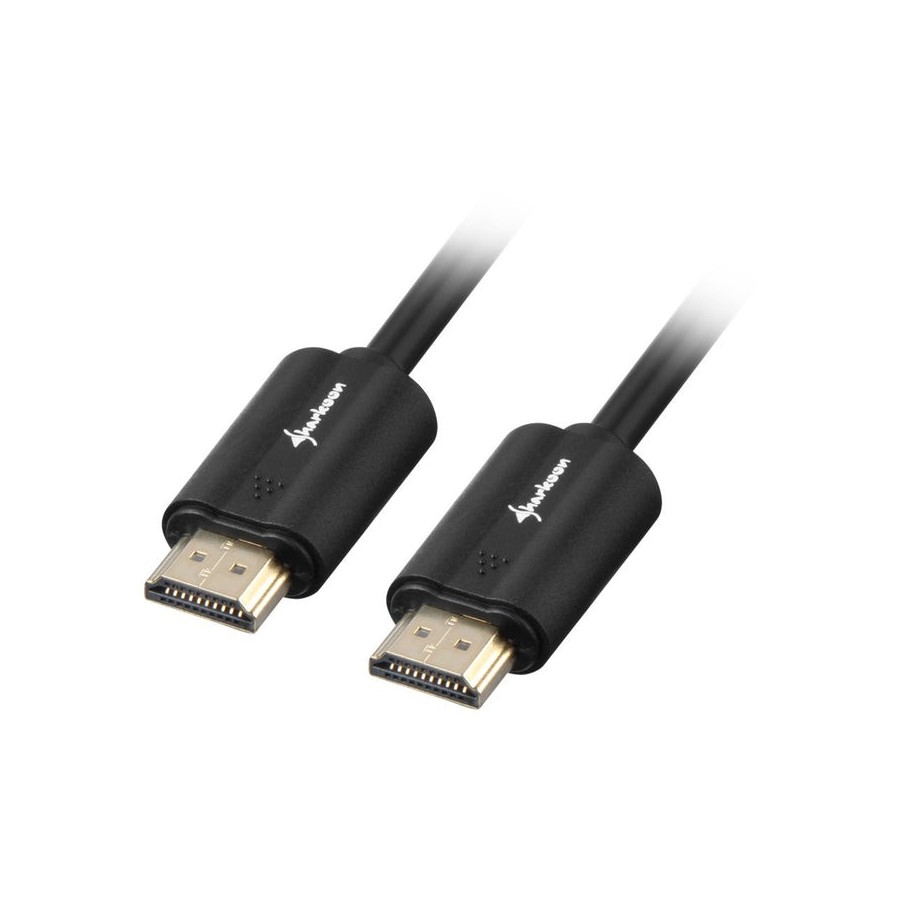 Sharkoon cable hdmi 2.0 4k 3d negro 2 metros 2160p