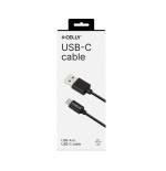 Celly usb-c2m cable usb 2 m usb a usb c negro