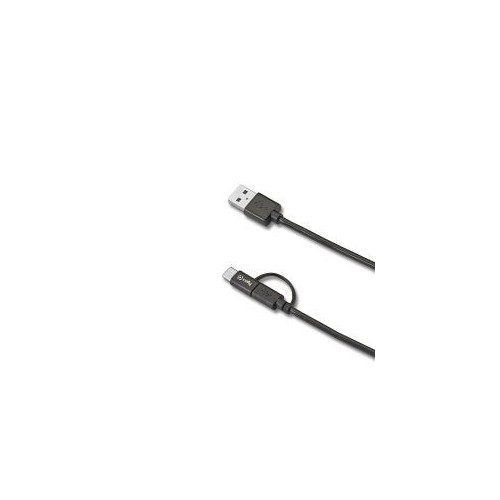 Celly usbcmicro cable usb usb a usb c/micro-usb b negro