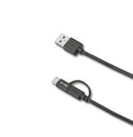 Celly usbcmicro cable usb usb a usb c/micro-usb b negro