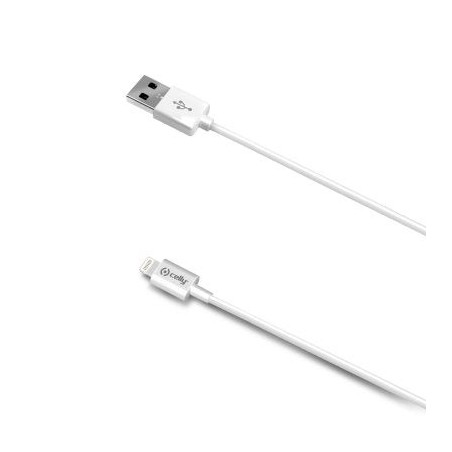 Cable celly usb 2.0 a macho / apple lightning macho 2m white