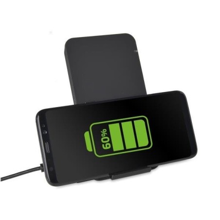 Celly cargador inalambrico salida 10w con stand negro