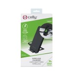 Celly cargador inalambrico salida 10w con stand negro