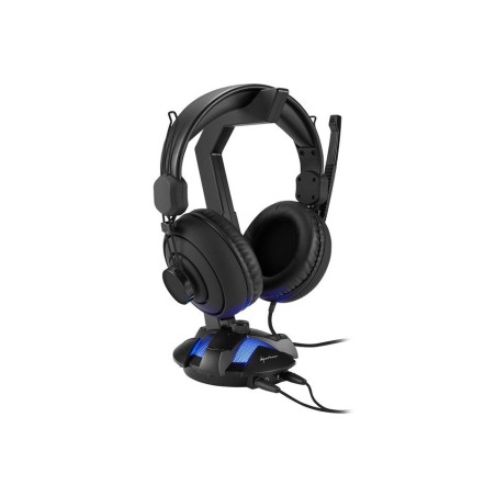Sharkoon tarjeta sonido x-rest 7.1 usb a jack 3.5 con soporte auriculares ps4 / pc / notebook