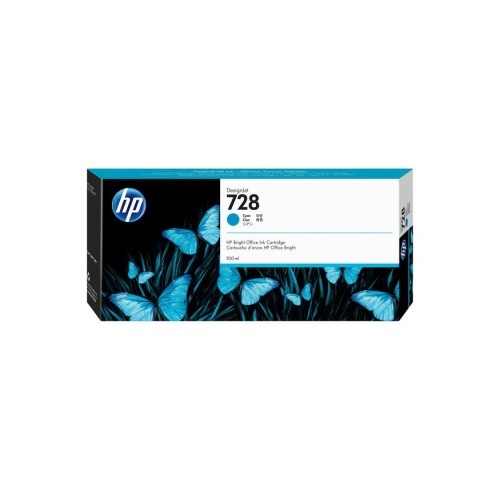 Tinta original hp 728 300-ml cyan designjet ink cartridge
