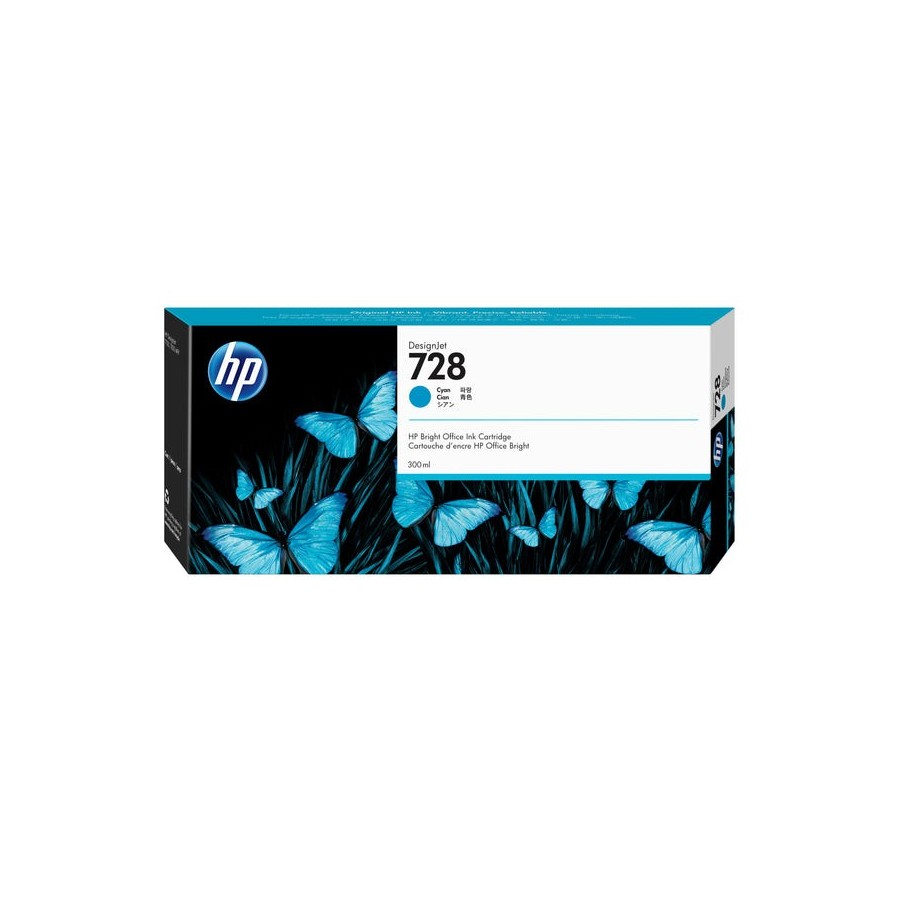 Tinta original hp 728 300-ml cyan designjet ink cartridge