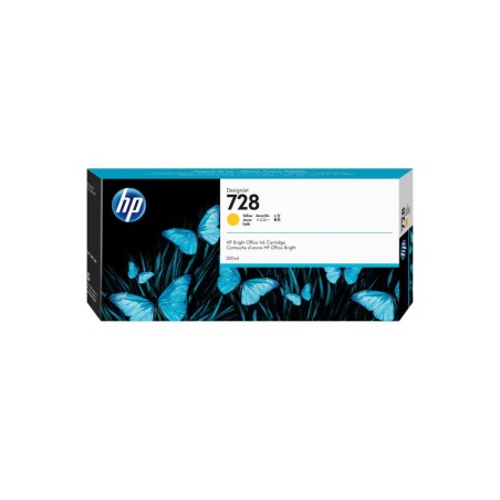 Tinta original hp 728 300-ml yellow designjet ink cartridge