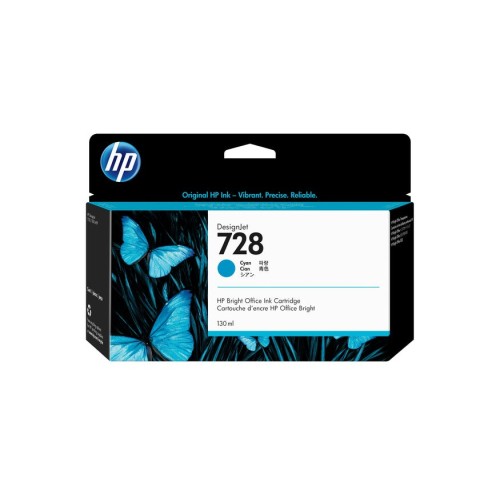 Tinta original hp 728 130-ml cyan designjet ink cartridge