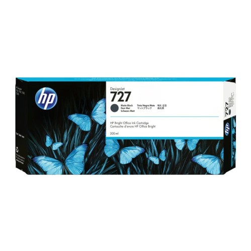 Tinta original hp designjet 727 negro mate de 300 ml