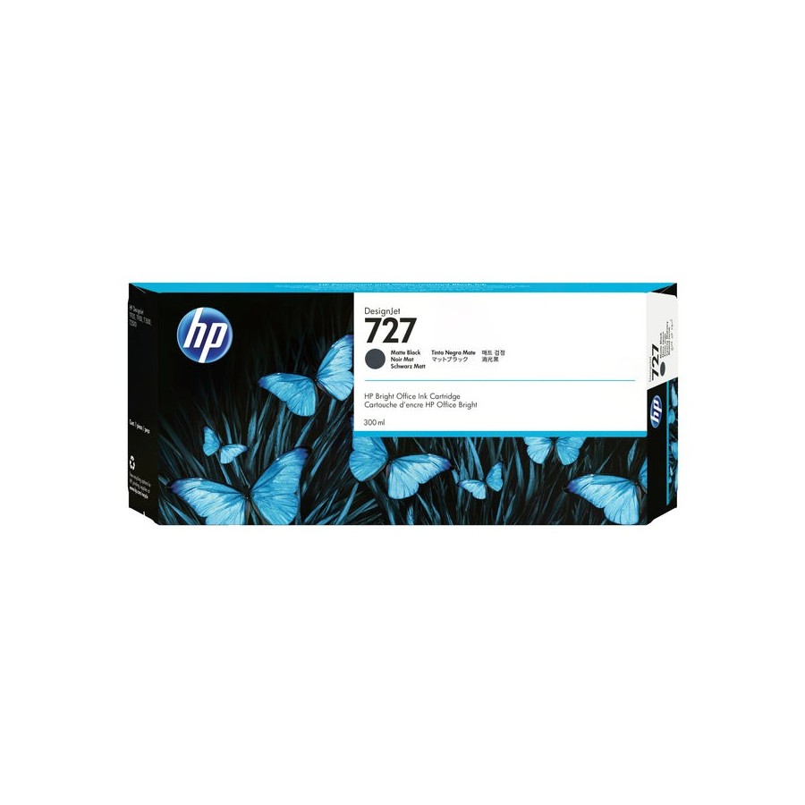 Tinta original hp designjet 727 negro mate de 300 ml