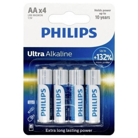 Philips - ultra alkaline pila aa lr6 blister*4