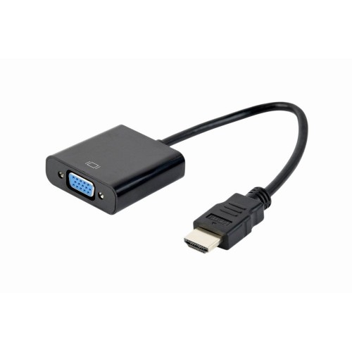 Gembird conversor hdmi a vga sin audio m/h negro 0.15m   a-hdmi-vga-04