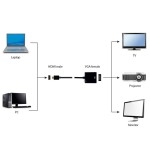 Gembird conversor hdmi a vga sin audio m/h negro 0.15m   a-hdmi-vga-04