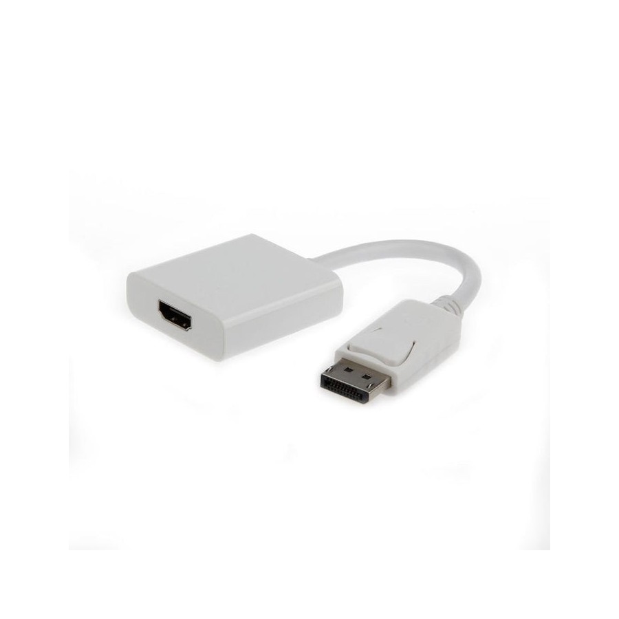 Gembird adaptador displayport a hdmi m/h 0.10m blanco  a-dpm-hdmif-002-w