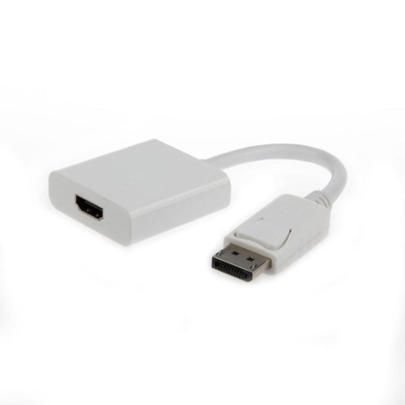 Gembird adaptador displayport a hdmi m/h 0.10m blanco  a-dpm-hdmif-002-w