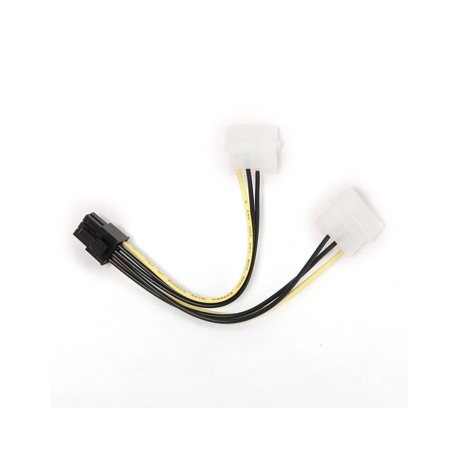 Gembird cable de alimentacion 5.25 x2 molex a pci 6 pines 0.15m cc-psu-6