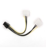 Gembird cable de alimentacion 5.25 x2 molex a pci 6 pines 0.15m cc-psu-6