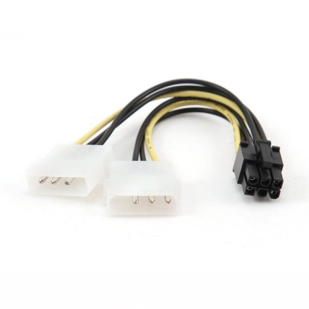 Gembird cable de alimentacion 5.25 x2 molex a pci 6 pines 0.15m cc-psu-6
