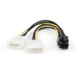 Gembird cable de alimentacion 5.25 x2 molex a pci 6 pines 0.15m cc-psu-6