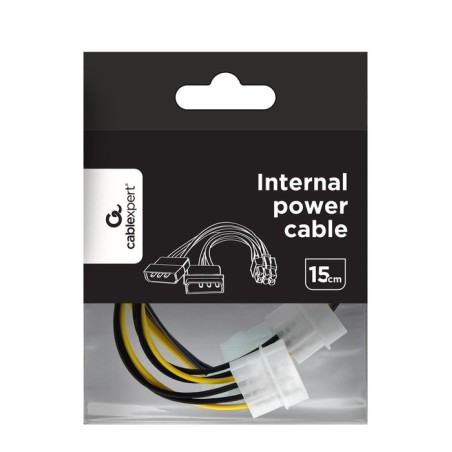 Gembird cable de alimentacion 5.25 x2 molex a pci 6 pines 0.15m cc-psu-6