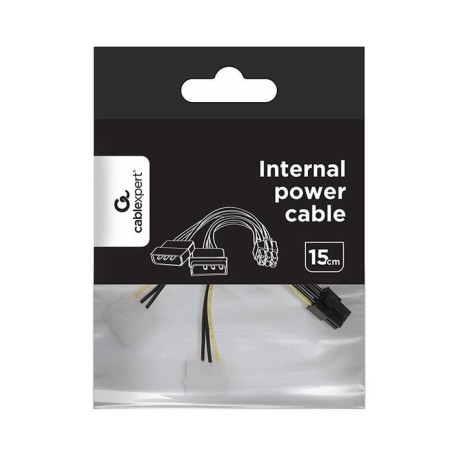 Gembird cable de alimentacion 5.25 x2 molex a pci 6 pines 0.15m cc-psu-6