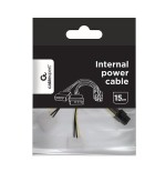 Gembird cable de alimentacion 5.25 x2 molex a pci 6 pines 0.15m cc-psu-6