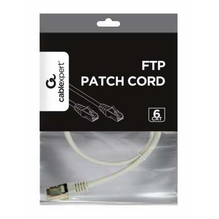Gembird cable de red ftp cat6 awg26 0.50m gris  pp6-0.5m