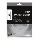 Gembird cable de red ftp cat6 awg26 0.50m gris  pp6-0.5m