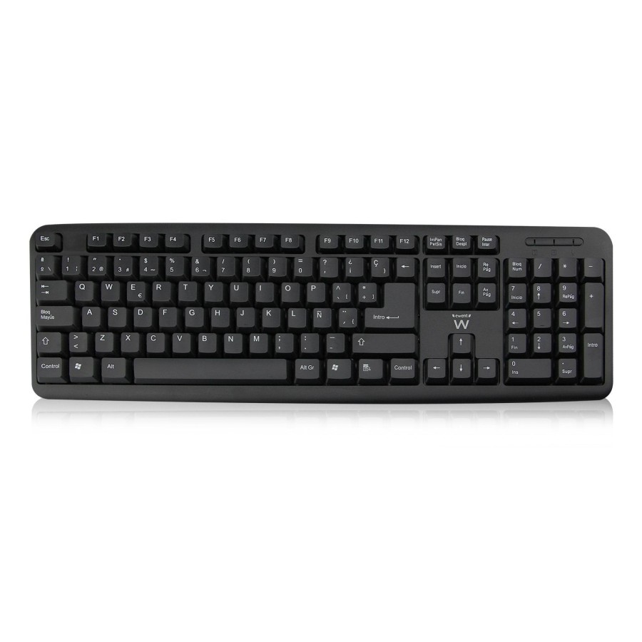 Ewent teclado español standard slim usb negro (ew3109)