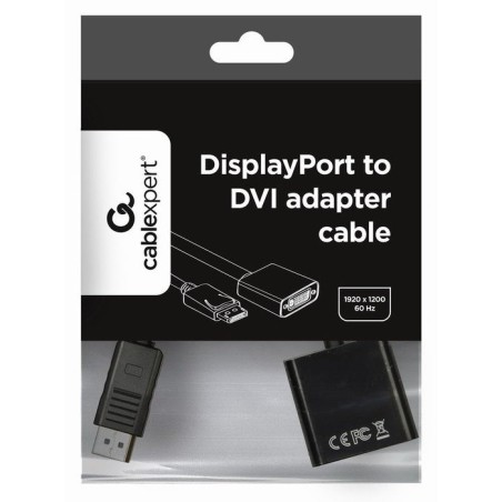 Gembird conversor displayport a vga m/h 0.15m negro  a-dpm-vgaf-02