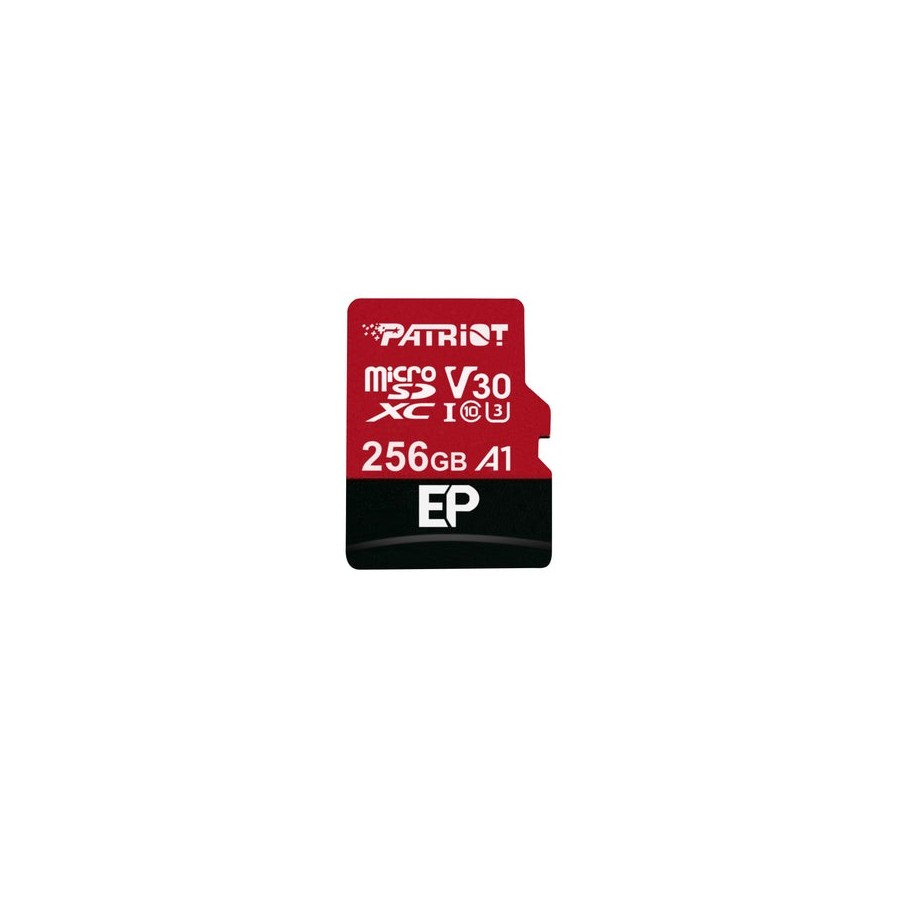 Micro-sd 256gb patriot ep series sdxc v30, 100mbs/80mbs