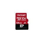 Micro-sd 64gb patriot ep series sdxc v30, 100mbs/80mbs