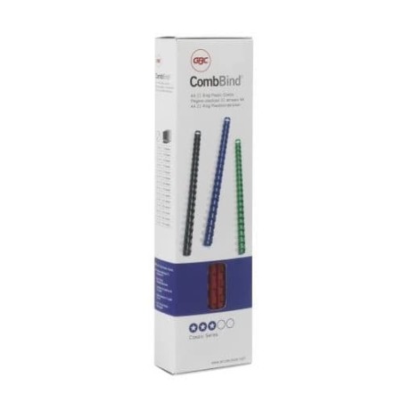 Gbc canutillo plástico 10 mm negro (caja 100)