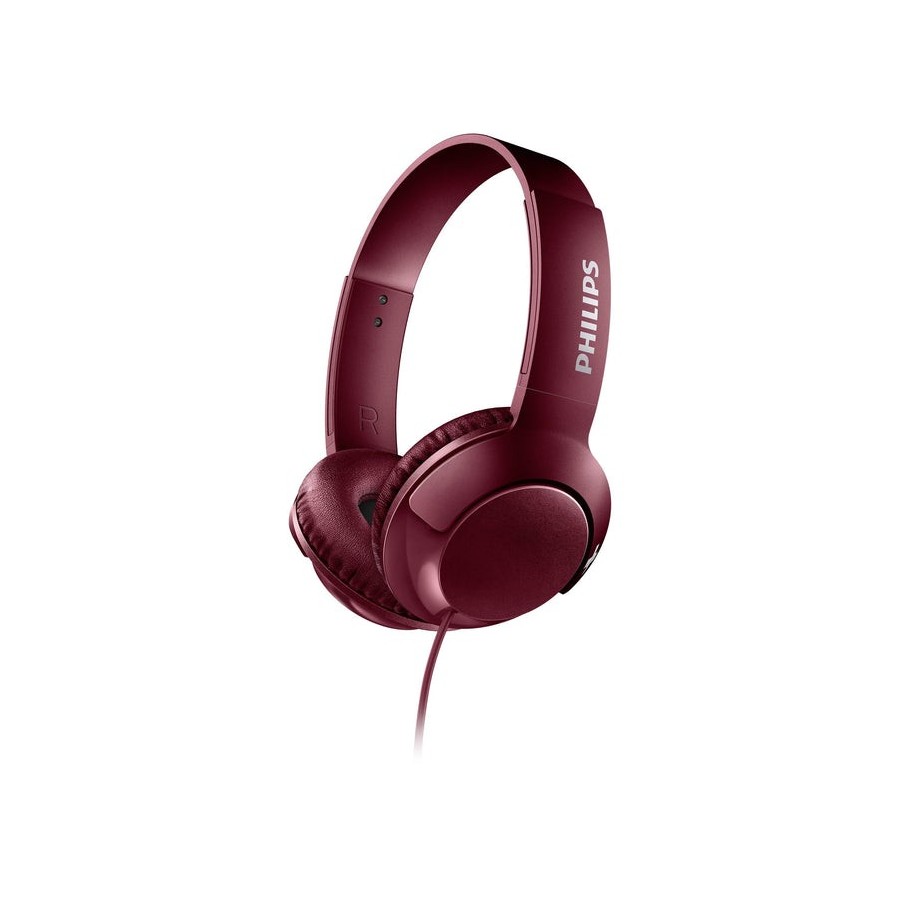 Philips auriculares bass+ shl3070rd 00 rojo diadema plegables cancelacion ruido shl3070rd 00