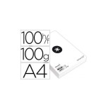 Papel liderpapel a4 antartik 100g/m2 paquete de 100 hojas blanco liso