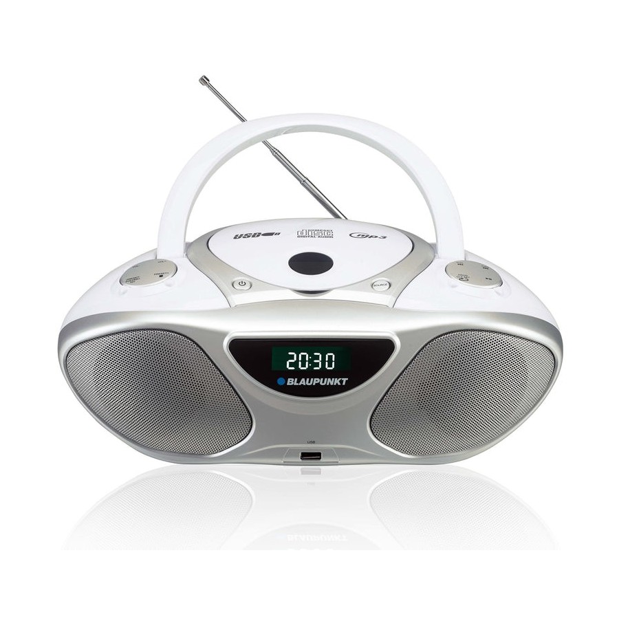 Blaupunkt bb14wh reproductor de cd grabadora de cd plata, blanco