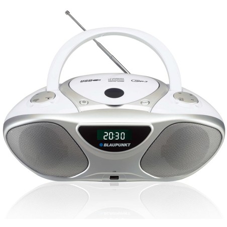 Blaupunkt bb14wh reproductor de cd grabadora de cd plata, blanco