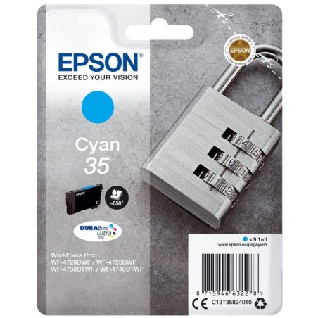 Tinta original epson 35 durabrite cian 650 paginas/c13t35824010 c13t35824010