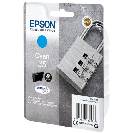 Tinta original epson 35 durabrite cian 650 paginas/c13t35824010 c13t35824010