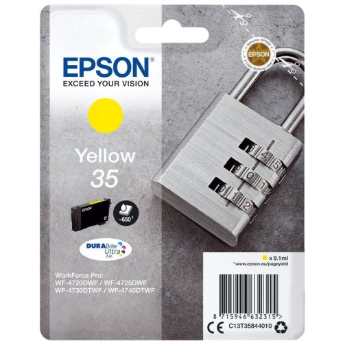 Tinta original  epson 35 durabrite amarillo 650 paginas/c13t35844010 c13t35844010